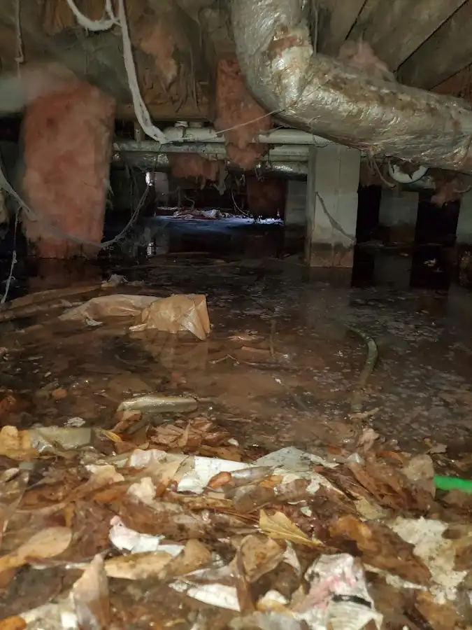 Crawl space flood assessment for Commercial Water Damage Restoration in Lewistown
